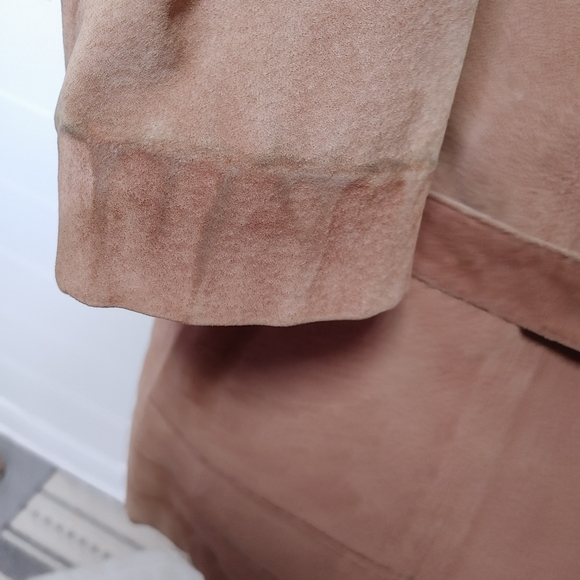 Vintage Lanvin suede leather belted jacket size M - Picture 8 of 16